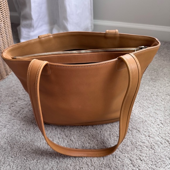 Coach Handbags - Coach Bleecker Basket Leather Tote Bag Camel